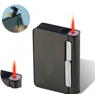 حافظة سجائر فوكس مزودة بولاعة سخان (code1020)