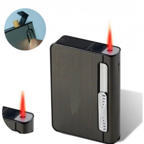 حافظة سجائر فوكس مزودة بولاعة سخان (code1020)