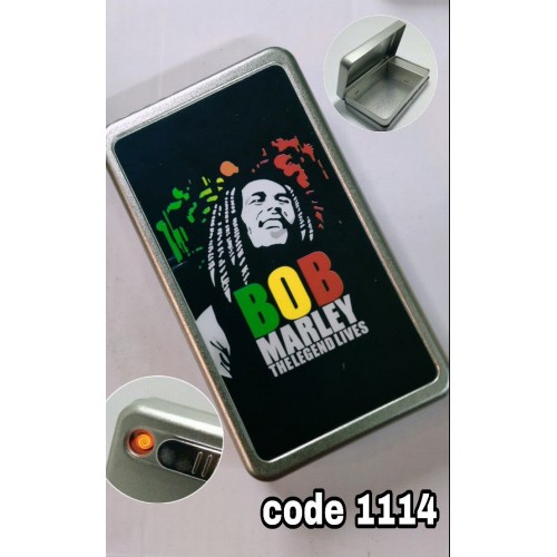 حافظة سجائر  BOB MARLY مزودة بولاعة شحن (code1114)