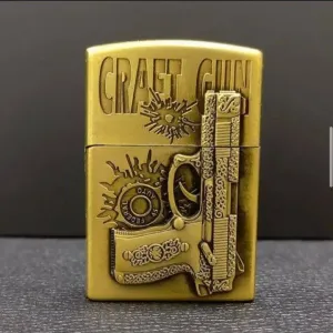 ولاعة غاز زيبو هاى كوبى ذهبى GUN (code3004)