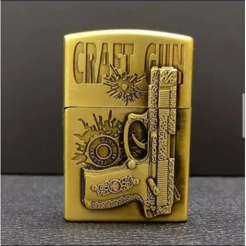 ولاعة غاز زيبو هاى كوبى ذهبى GUN (code3004)