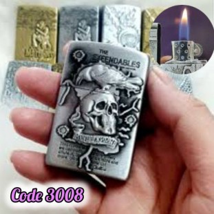 ولاعة غاز اتوماتيك المرتزقة الفضى THE EXPENDABLES (code3008)