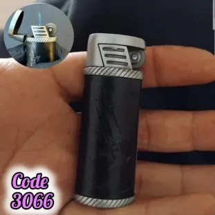 الولاعة الشعلة القنبلة غلاف جلد اسود (code3066)