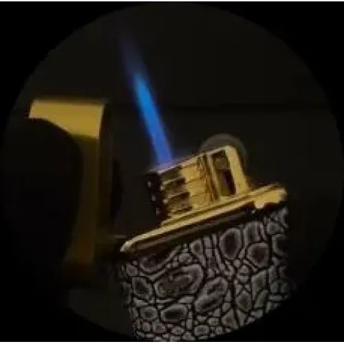 ولاعة معدن جلد الثعبان شعلة اتوماتيك (code3074)