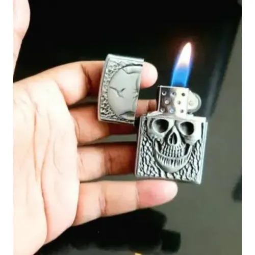 الولاعة الجمجمة الفضى شعلة اتوماتيك (code3078)