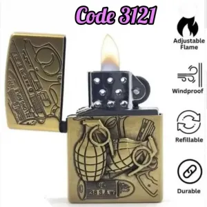 ولاعة غاز ذهبى BOMB 38SW (code3121)
