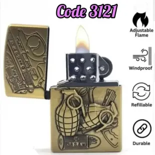 ولاعة غاز ذهبى BOMB 38SW (code3121)