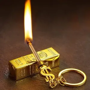 علبة كبريت معدن سبيكة ذهب  (code3137)