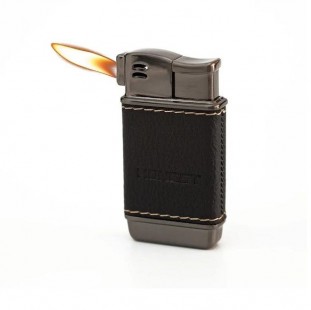 ولاعة معدن شعلة جانبية وش جلد (code3211)