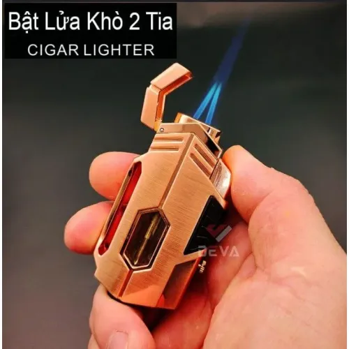 ولاعة معدن قوية شعلتين (code3221)