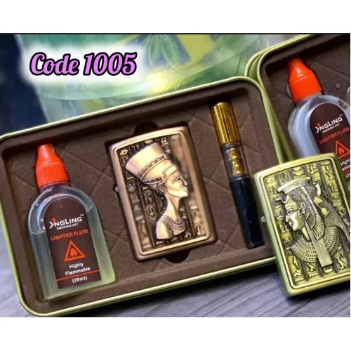 طقم ولاعة زيبو ( ولاعة + مبسم + بنزين ) (code1005)