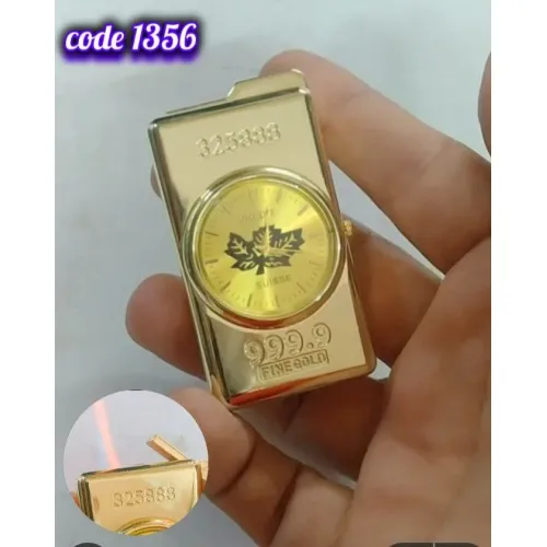 الولاعة الجولدشعلة سخان مزودة بساعة (code1356)