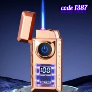 ولاعة الكتريك شحن usb مزودة بولاعة سخان وشاشة ديجيتال (code1387)