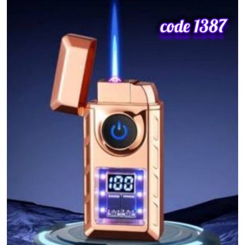 ولاعة الكتريك شحن usb مزودة بولاعة سخان وشاشة ديجيتال (code1387)