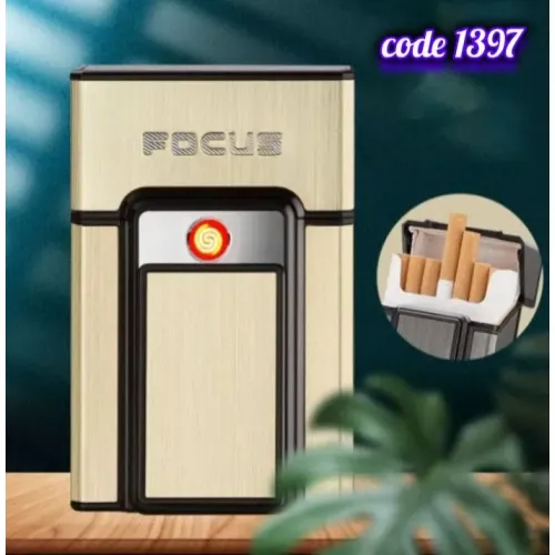 علبة السجائر الترند مزودة بولاعة شحن USB (code1397)