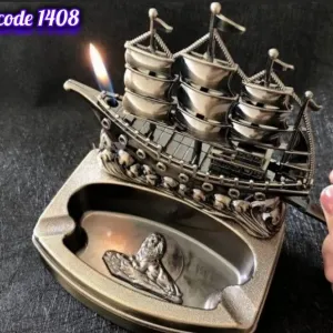 طفاية سفينة مكتبية مزودة بولاعة غاز شعلة (code1408)