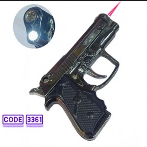 ولاعة مسدس الشعلة النارية المعدنية – قابلة لإعادة التعبئة مع كشاف LED مدمج ( code 3361 )